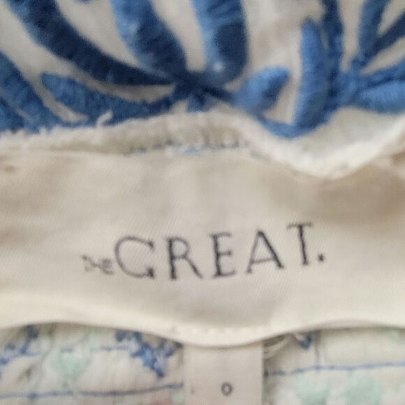 The GREAT Traveler embroidered peasant top cream Size 0 =XS - Picture 4 of 9